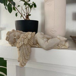 Cherub Plaster Angel Mantel Home Decor